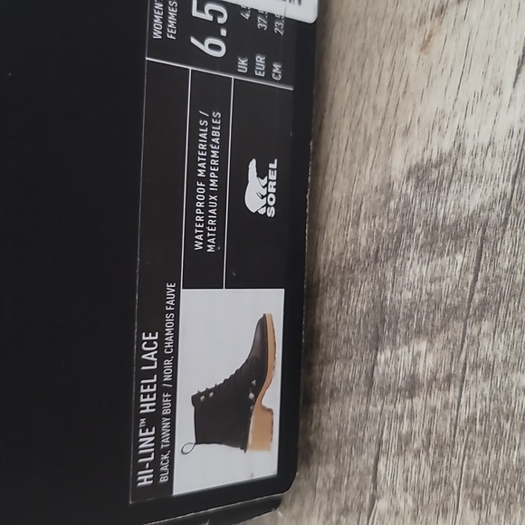 Brand new 6.5 Sorel Hi Line Heel Lace Black - Picture 5 of 10